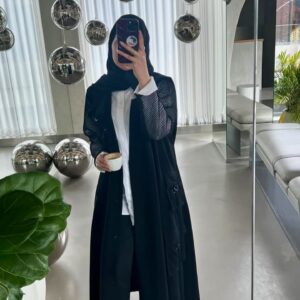 عباية اكمام شبك La 23
